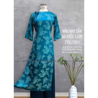 Áo Dài Phom Trẻ Gấm Lụa Phom Suông TTKLT591